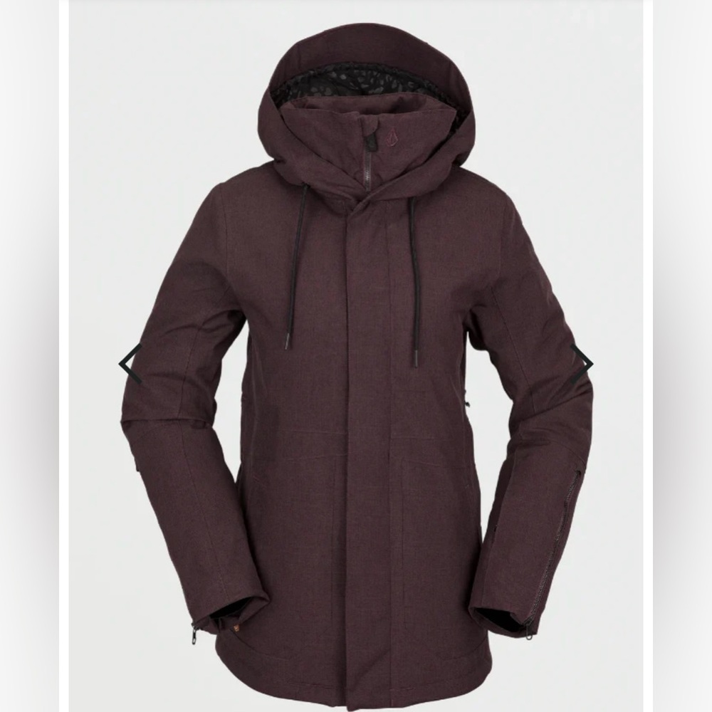 Volcom Sherwood jacket in black plum